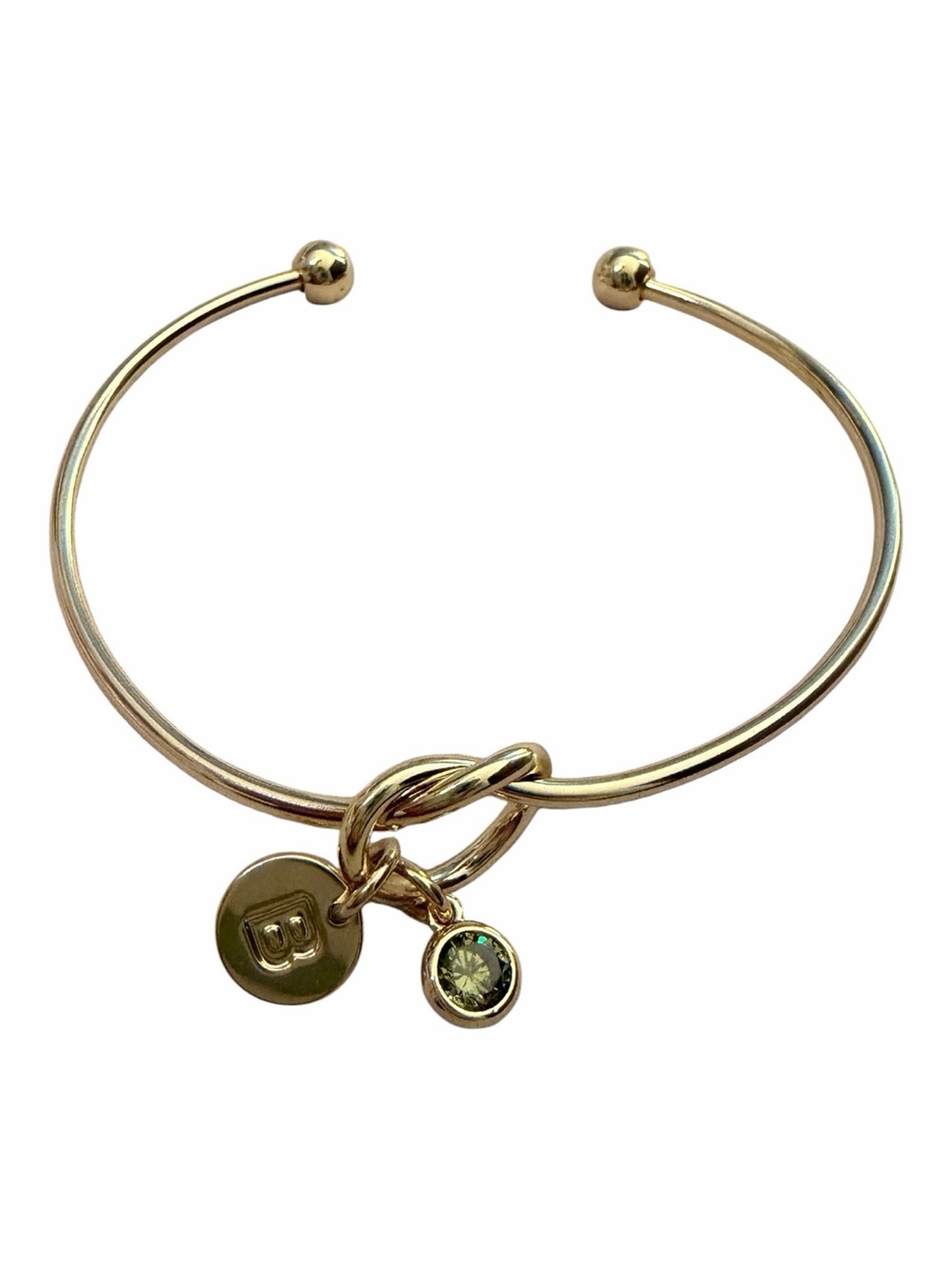 Bourbon & Boweties Gold Tone Knot Cuff Bracelet - Picture 2 of 3